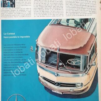 CARTEL ANTIGUO ORIGINAL DE AUTOS CAMIONES MERDEDES BENZ 1961/ 785