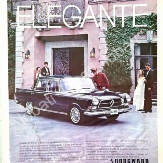 CARTEL ANTIGUO ORIGINAL DE AUTOS BORGWARD 230 1967 MONTERREY / 783 MUY RARO