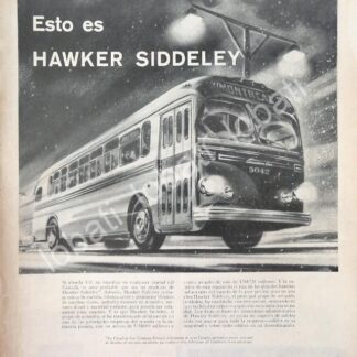 CARTEL ANTIGUO ORIGINAL DE CAMIONES AUTOBUSES HAWKER SIDDELEY 1953 / 780 MUY RARO