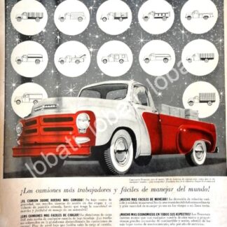 CARTEL ANTIGUO ORIGINAL DE AUTOS. PICKUP STUDEBAKER TRANSTAR 1956 / 774 / MUY RARO