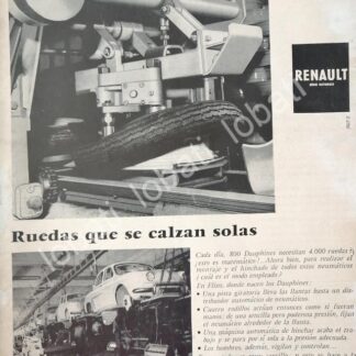 CARTEL ANTIGUO ORIGINAL DE PLANTA ARMADORA DE AUTOS RENAULT 1960s / 770