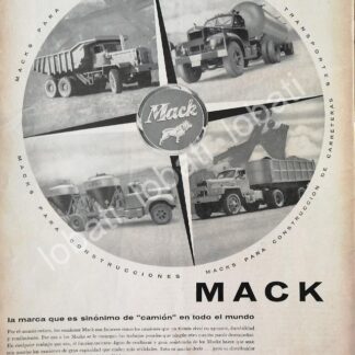 CARTEL ANTIGUO ORIGINAL DE CAMIONES & TRAILER MACK 1958/ 767
