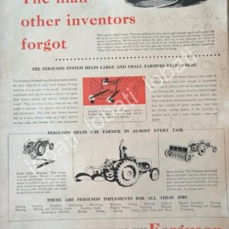 CARTEL ANTIGUO ORIGINAL DE TRACTORES FERGUSON 1953 / 765
