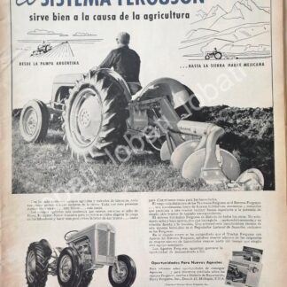 CARTEL ANTIGUO ORIGINAL DE TRACTORES FERGUSON 1953 / 764