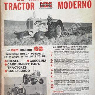 CARTEL ANTIGUO ORIGINAL DE TRACTORES MINNEAPOLIS MOLINE GB 1957/ 762 RARO