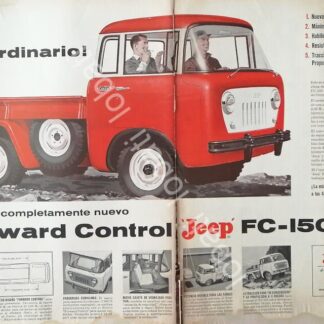 CARTEL ANTIGUO ORIGINAL DE CAMION WILLYS JEEP FC-150 1956 / 757