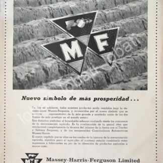 CARTEL ANTIGUO ORIGINAL DE TRACTORES MASSEY HARRIS FERGUSON 1958 /754