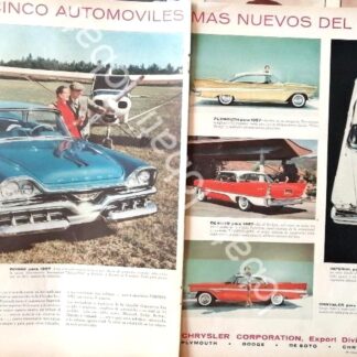CARTEL ANTIGUO ORIGINAL DE AUTOS CHRYSLER MODELOS DE 1957 /748
