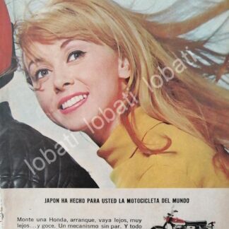 CARTEL ANTIGUO ORIGINAL DE MOTOCICLETAS HONDA CLASICA 1970s