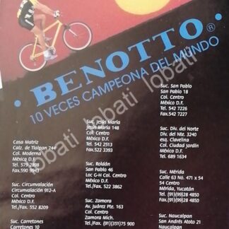CARTEL ANTIGUO ORIGINAL DE MINI CARTEL BICICLETAS BENOTTO 2000