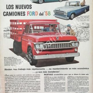 CARTEL ANTIGUO ORIGINAL DE CAMIONES FORD 1958 Y OTROS /747