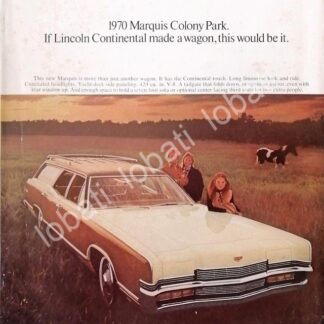 CARTEL ANTIGUO ORIGINAL DE AUTOS FORD MERCURY MARQUIS WAGON 1970 /743