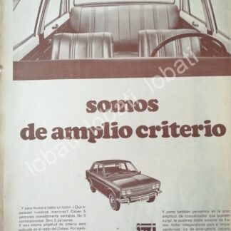 CARTEL ANTIGUO ORIGINAL DE AUTOS NISSAN DATSUN 1500 1971 / 738