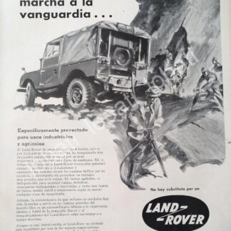 CARTEL ANTIGUO ORIGINAL DE DE AUTOS LAND ROVER 1958 / 730