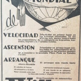 CARTEL ANTIGUO ORIGINAL DE AFICHE DE AUTOS WILLYS 1931/ 727