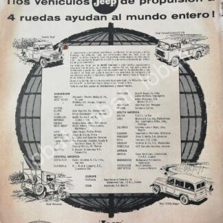CARTEL ANTIGUO ORIGINAL DE AUTOS Y CAMIONES WILLYS 1953 / 723