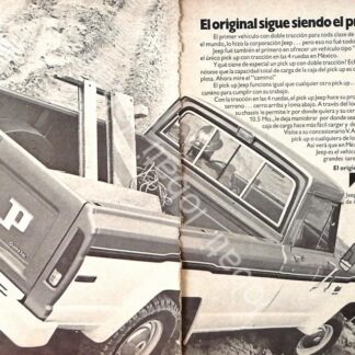 CARTEL ANTIGUO ORIGINAL DE MINI CARTEL CAMIONETA JEEP-VAM 1960s / 721 /RARO