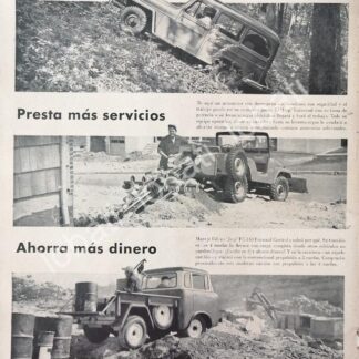 CARTEL ANTIGUO ORIGINAL DE MINI CARTEL AUTOS JEEP 1957 / 705