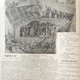 CARTEL ANTIGUO ORIGINAL DE CARRERAS DE BICICLETAS EN VELODROMO DE PUEBLA 1894 /DPT
