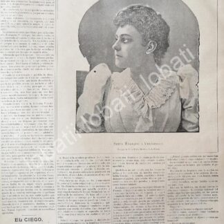 CARTEL ANTIGUO ORIGINAL DE ESPERANZA VERASTEGUI AZTEGUI 1894 FOTO DE: MENDEZ HNOS. /ASM