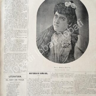 CARTEL ANTIGUO ORIGINAL DE DEBORA BRETON 1894. PUEBLA. FOTO DE TORRES HNOS. / ASM