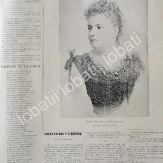 CARTEL ANTIGUO ORIGINAL DE MATILDE DE CERVANTES 1894. FOTO DE OCTAVIANO DE LA MORA /ASM