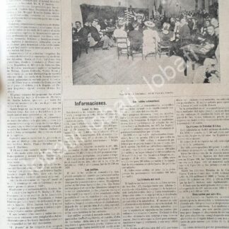 CARTEL ANTIGUO ORIGINAL DE FIESTA EN LA Y.M.C.A ( ASOCIACION DE JOVENES CRISTIANOS ) 1894