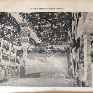 CARTEL ANTIGUO ORIGINAL DE CONDECORACIONES COLEGIO MILITAR CHAPULTEPEC 1894 / MLT FOTO DE OCTAVIANO DE LA MORA.