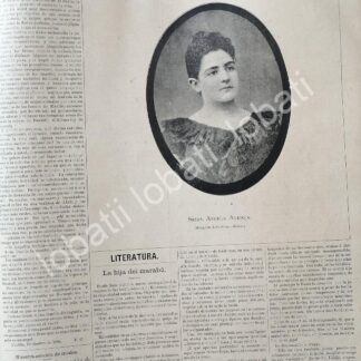 CARTEL ANTIGUO ORIGINAL DE ANGELA ARRIOJA 1894 FOTO DE OCTAVIANO DE LA MORA. /ASM