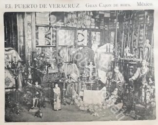 CARTEL ANTIGUO ORIGINAL DE APARADOR DE LA TIENDA EL PUERTO DE VERACRUZ 1895 /686 Y MAS