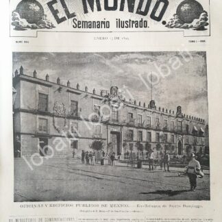 PORTADA ANTIGUA ORIGINAL  1895 EDIFICIO DE EX-ADUANA DE SANTO DOMINGO D.F /LDM