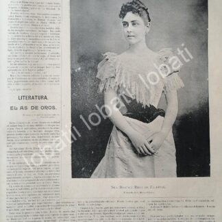 CARTEL ANTIGUO ORIGINAL DE BEATRIZ REDO VEGA 1895. FOTO DE OCTAVIANO DE LA MORA / ASM