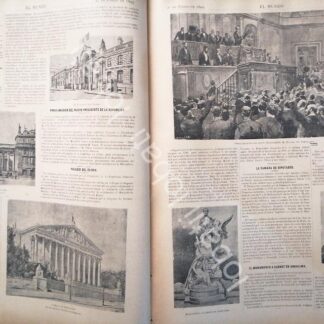 CARTEL ANTIGUO ORIGINAL DE FRANCIA ACLAMA A SU NUEVO PRESIDENTE FELIX FAURE 1895