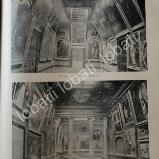 CARTEL ANTIGUO ORIGINAL DE NOTA Y GRABADO ANTIGUO 1895 GALERIAS EN LA ACADEMIA DE SAN CARLOS