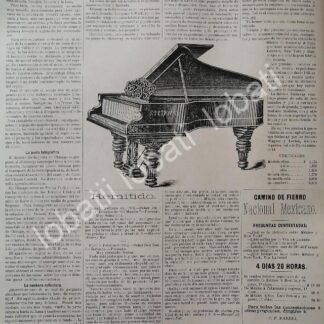 CARTEL ANTIGUO ORIGINAL DE CASA WAGNER LEVIEN Y PIANOS STEINWAY 1895 Y OTRAS
