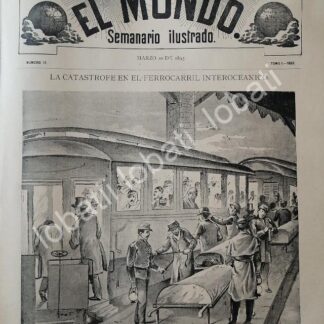 PORTADA ANTIGUA ORIGINAL  1895 DESCARRILAMIENTO DE TREN EN TEMAMATLA EDOMEX