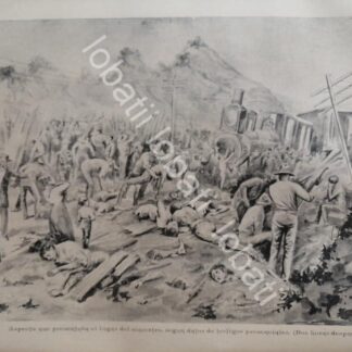 CARTEL ANTIGUO ORIGINAL DE EL GRAN DESCARRILAMIENTO DE TREN EN TEMAMATLA 1895 / LDM