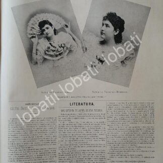 CARTEL ANTIGUO ORIGINAL DE CZARINA IBERRI RODRIGUEZ & FRANCISCA ROBINSON 1895 / ASM GUAYMAS