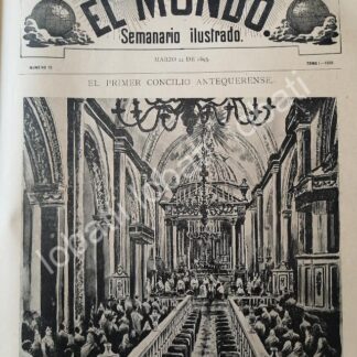 PORTADA ANTIGUA ORIGINAL  1895 CATEDRAL DE OAXACA.PRIMER CONCILIO DE ANTEQUERA / RLG