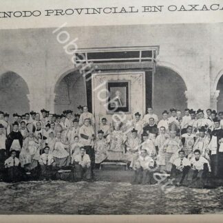 GRABADO ANTIGUO 1895 SINODO PROVINCIAL OAXACA, CAPILLA DEL CARMEN ALTO /RLG