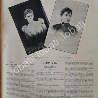 CARTEL ANTIGUO ORIGINAL DE MATILDE DE LA GARZA DE MARGAIN & FOTO DE OCTAVIANO DE LA MORA 1895 /ASM