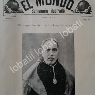 PORTADA ANTIGUA ORIGINAL  1895 OBISPO. JOAQUIN ARCADIO PAGAZA, VERACRUZ / RLG