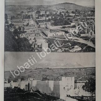 GRABADO ANTIGUO 1895 CIUDAD DE PUEBLA & FUERTE DE LORETO /LDM