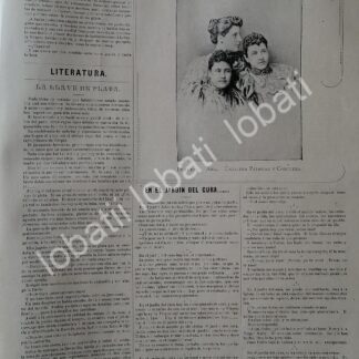 CARTEL ANTIGUO ORIGINAL DE HERMANAS PALOMAR CORCUERA, GUADALAJARA 1895 & MAS NOTAS ASM