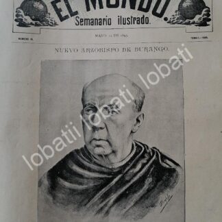 PORTADA ANTIGUA ORIGINAL  1895 OBISPO. SANTIAGO ZUBIRIA / DIBUJO DE CARLOS ALCALDE RLG