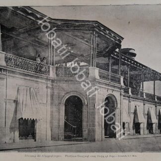 GRABADO ANTIGUO 1895 ALCAZAR DE CHAPULTEPEC, DE: OCTAVIANO DE LA MORA /LDM