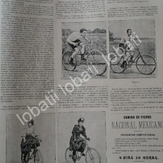 CARTEL ANTIGUO ORIGINAL DE CICLISMO, LA BICICLETA Y LA HIGIENE 1895 /DPT