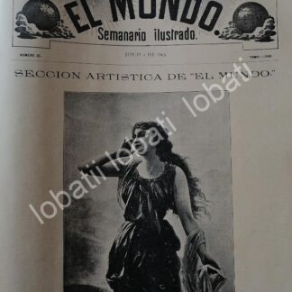 PORTADA ANTIGUA ORIGINAL  1895 ARTE. VOLVERAS