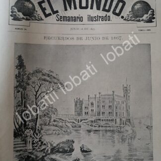 PORTADA ANTIGUA ORIGINAL  1895 CASTILLO DE MIRAMAR /MAXIMILIANO