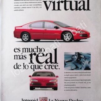 CARTEL ANTIGUO ORIGINAL DE AUTOS CHRYSLER DODGE INTREPID 1998 /913